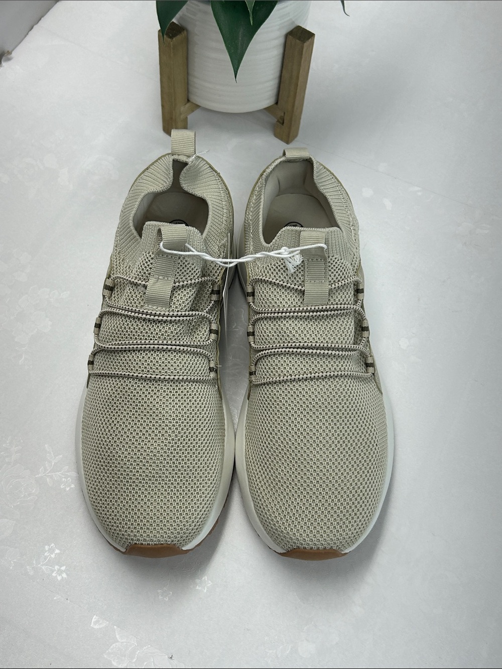 Men's Lightweight Knit Sneakers - Beige